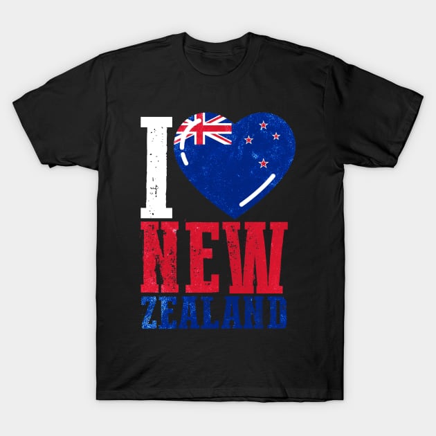 I Love New Zealand T-Shirt by Mila46